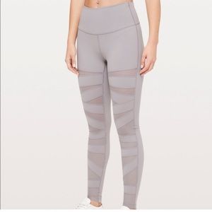 Lululemon High Rise Tech Mesh Leggings 6 Gray